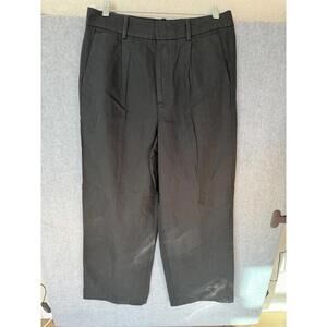 Madewell The Slouchy Straight Pant Black Relaxed Loose Dress Trousers Size 4 NWT